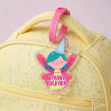 personalised bag tags for kids india birthday fairy shape design zootii bibliophiles
