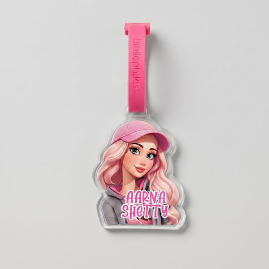 Shape Luggage Tag - Cute Girl - Bibliophiles