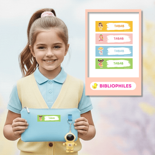 Strawberry Girls Customized Waterproof Labels - Bibliophiles