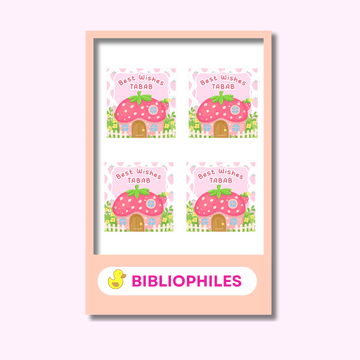 Strawberry Girls Personalised Gift Tag Stickers - Bibliophiles