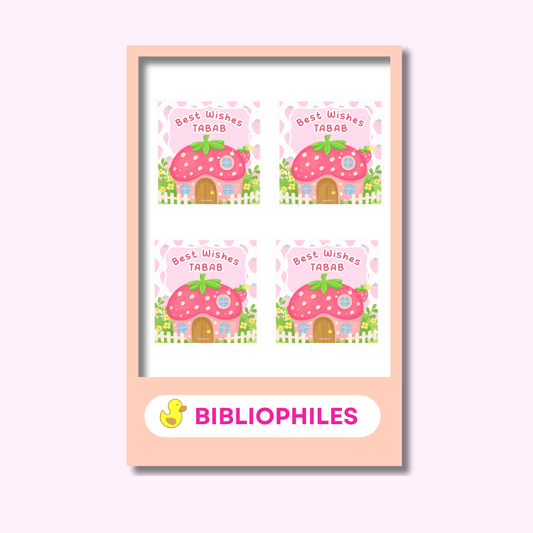 Strawberry Girls Personalised Gift Tag Stickers - Bibliophiles