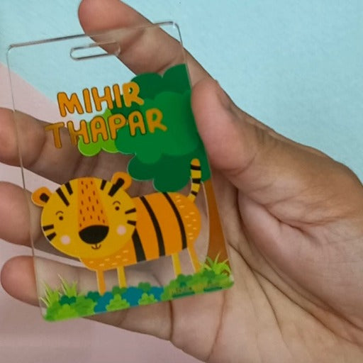 Luggage Tag - Tiger (Transparent Tag)