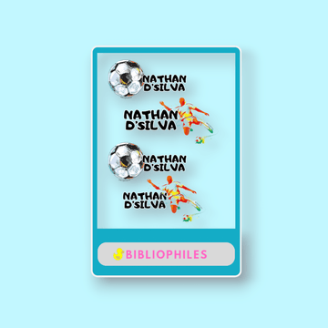 Transparent Labels - Football (Personalised) - Bibliophiles
