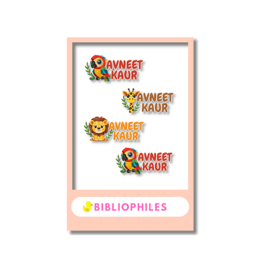 Transparent Labels - Zootii (Personalised) - Bibliophiles