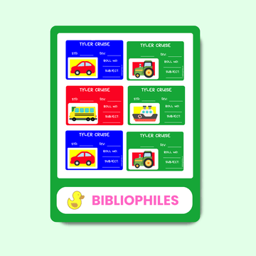 Vehicles Book Labels | Personalised Premium Labels - Bibliophiles