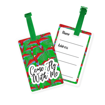 Writable Bag Tags - Come fly with me ( Pack of 2) - Bibliophiles