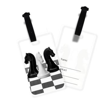 Personalized bag tags for kids knights design
