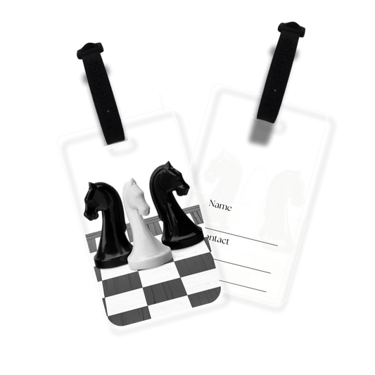 Personalized bag tags for kids knights design