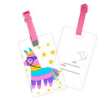 Personalized bag tags for kids llama design