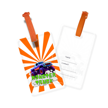 Personalized bag tags for kids monster car