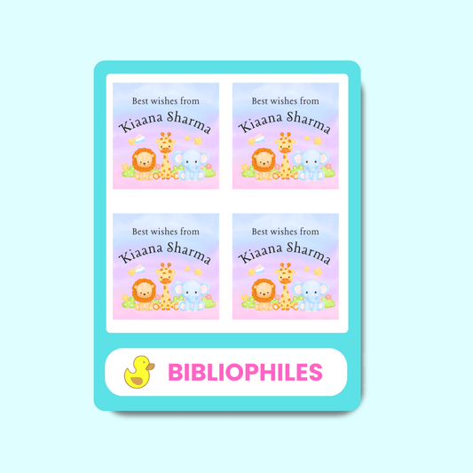 Zoo Personalised Gift Tag Stickers - Bibliophiles