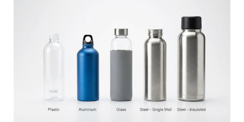 Glass vs Plastic vs Steel Water Bottles – Which is Better for You?