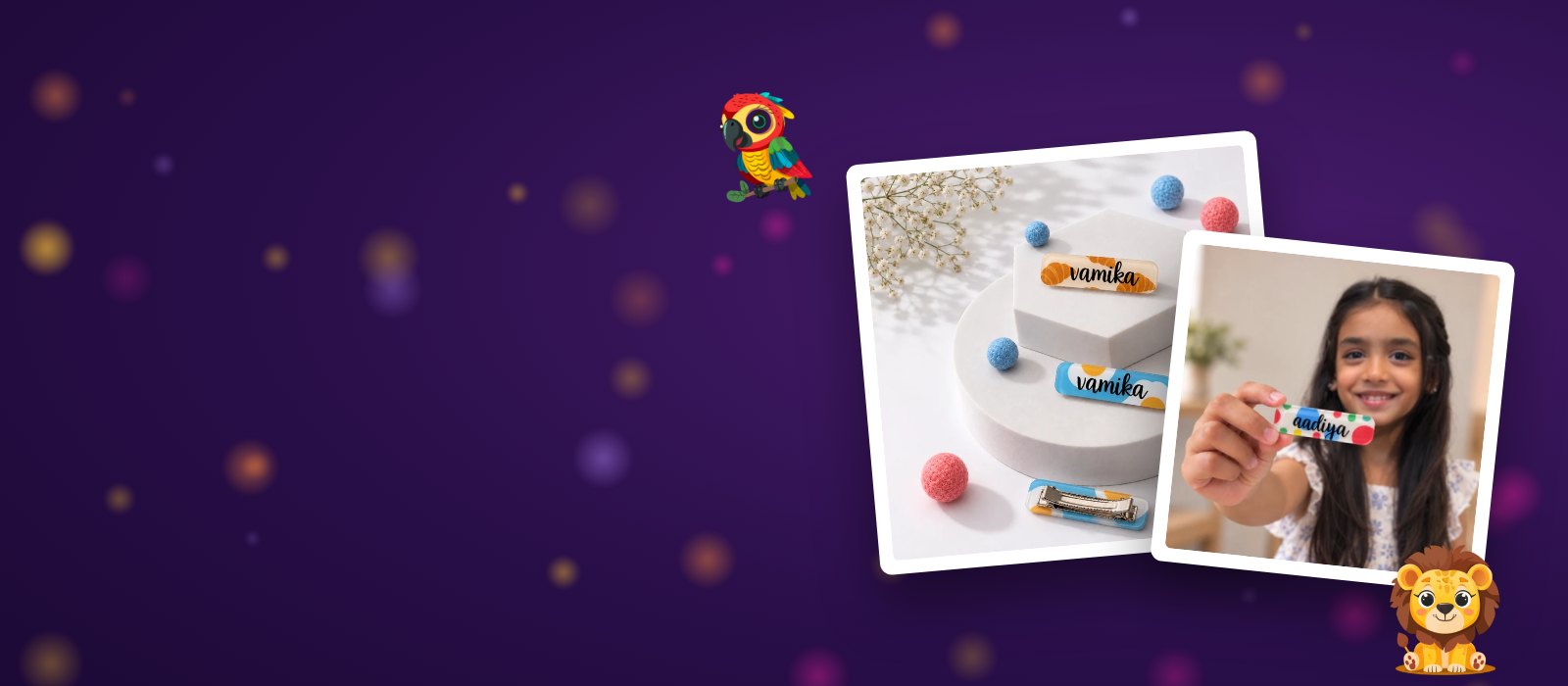 Personalised Name Hair Clips for Girls | Festive Pairs from Rs 229 ...