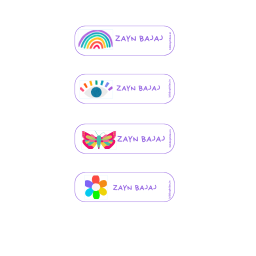 Rainbow Personalized Clothes Stickers