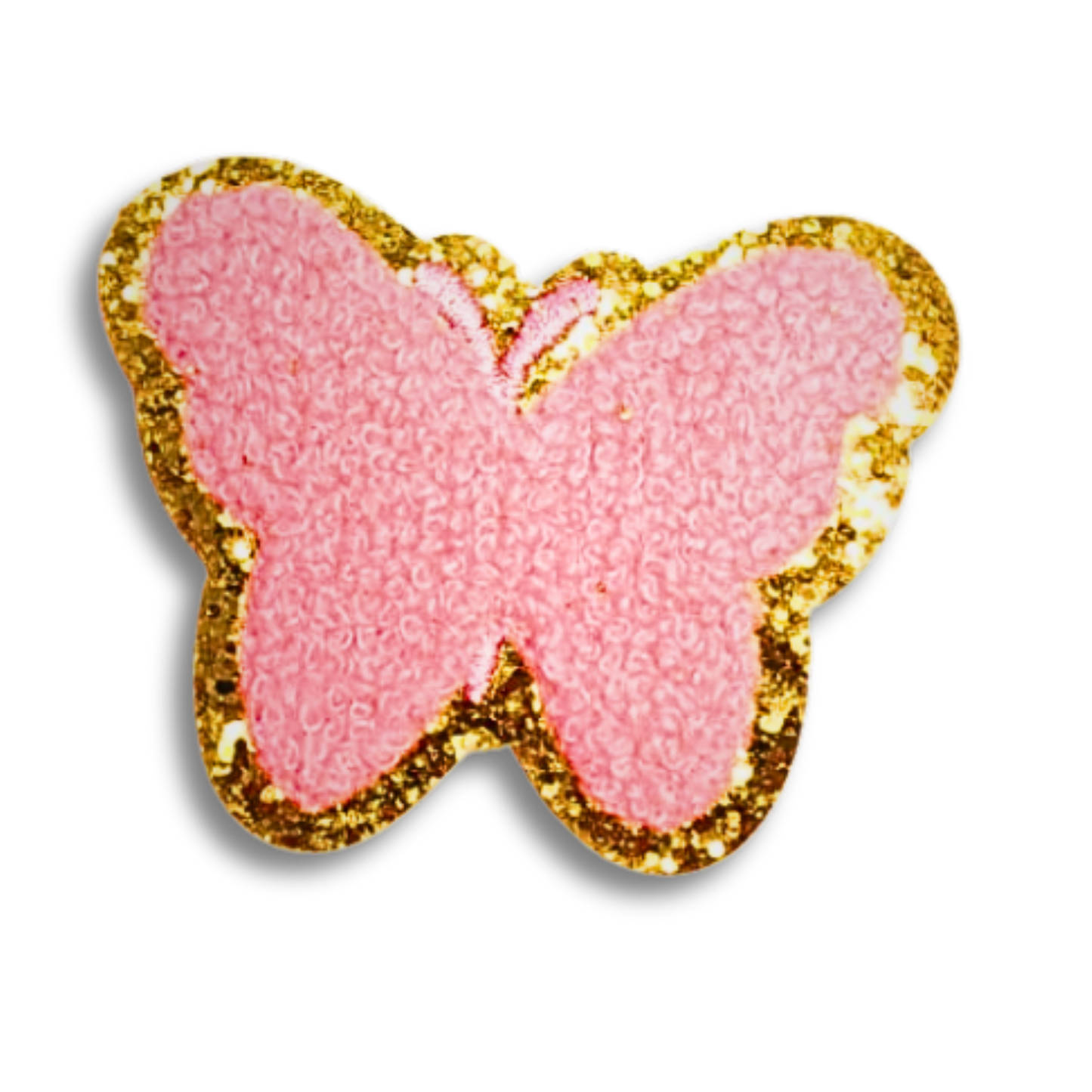 Funky Iron on Patches - Pink Butterfly