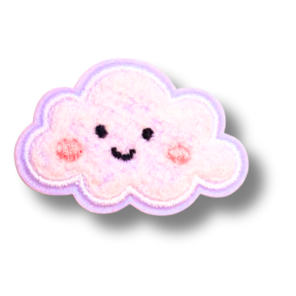 Funky Iron on Patches - Smiley Cloud