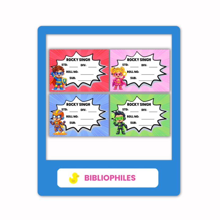Superhero Kids Book Labels (Personalised)