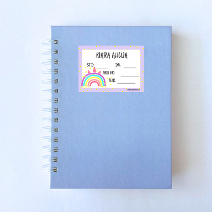 Starting the School Combo - Rainbow (Transparent Label Bag Tag Cloth Labels Book Labels)