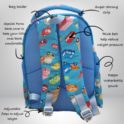 Zootii Smart Kids School Bag - Vehicles
