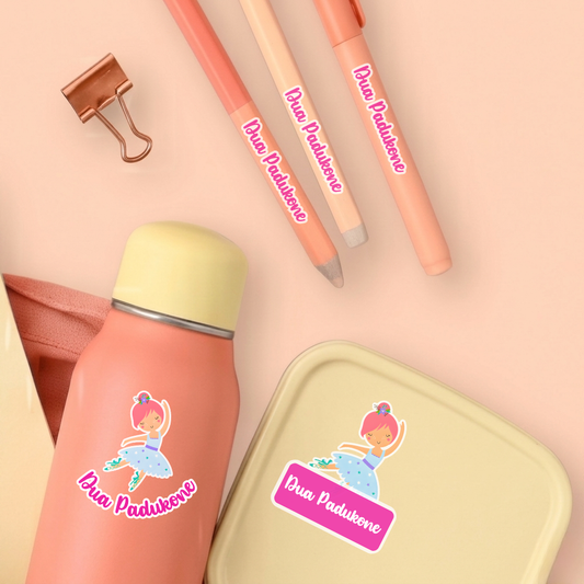 Mix Transparent Labels (Pack of 14 Labels) - Ballerina