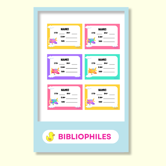 Starting the School Combo - Planes (Transparent Label Bag Tag Cloth Labels Book Labels)