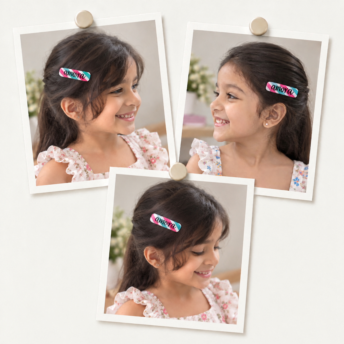 Hair Clips - Candy Stripe (Pack of 4)