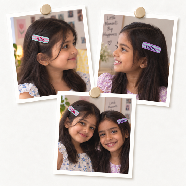 Hair Clips - Candy Stripe (Pack of 4)