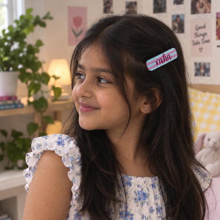 Hair Clips - Candy Stripe (Pack of 4)