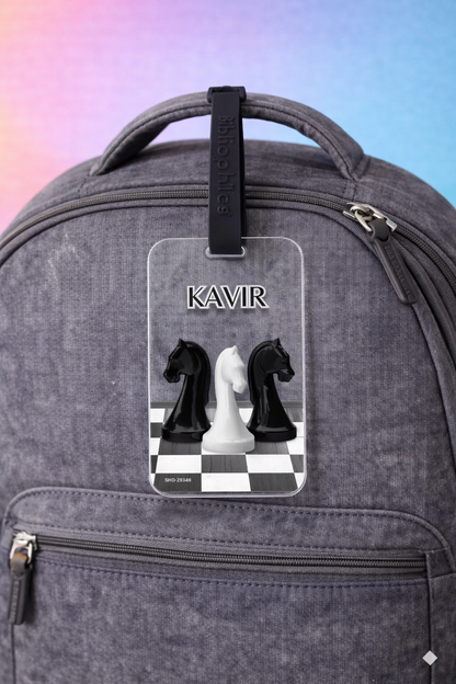 Luggage Tag - Chess Knight (Transparent Tag)