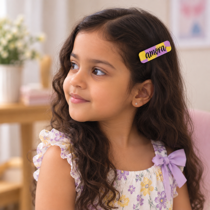 Hair Clips - Checkers Pink (Pack of 4)