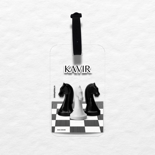 Luggage Tag - Chess Knight (Transparent Tag)