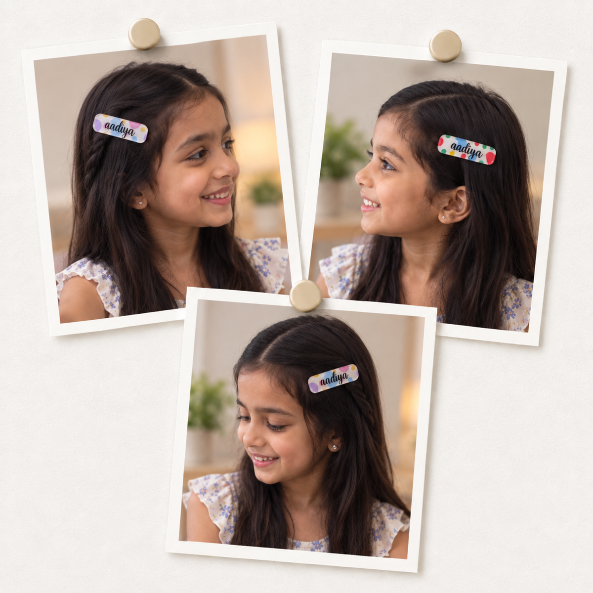 Hair Clips - Circle Pastel (Pack of 4)