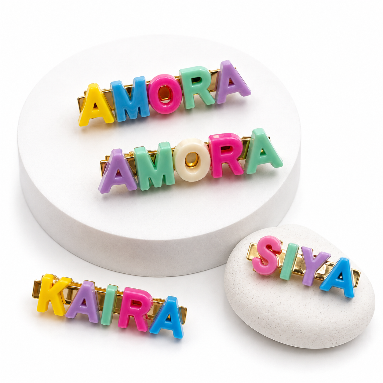 Hair Clips - Alphabets Pastel (Pack of 2)