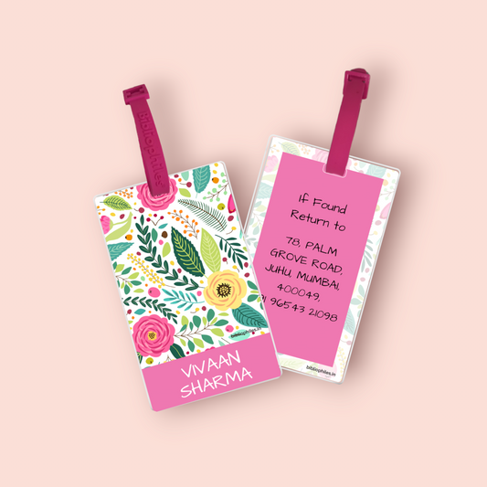 Flowers Customized Bag Tags