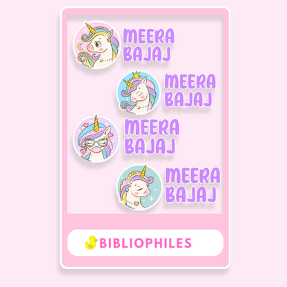 Transparent Labels - UnicornJoy (Personalised)