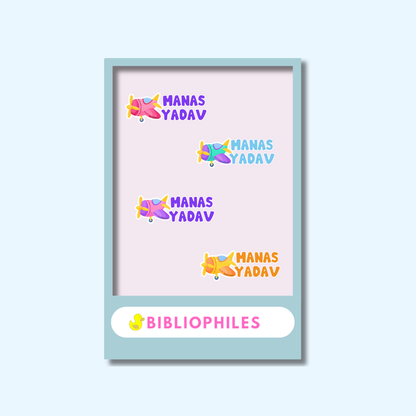 Starting the School Combo - Planes (Transparent Label Bag Tag Cloth Labels Book Labels) (Copy) (Copy)