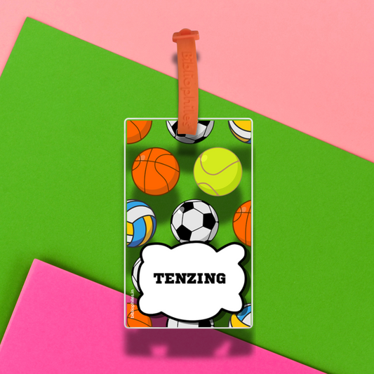 Luggage Tag - Football (Transparent Tag)