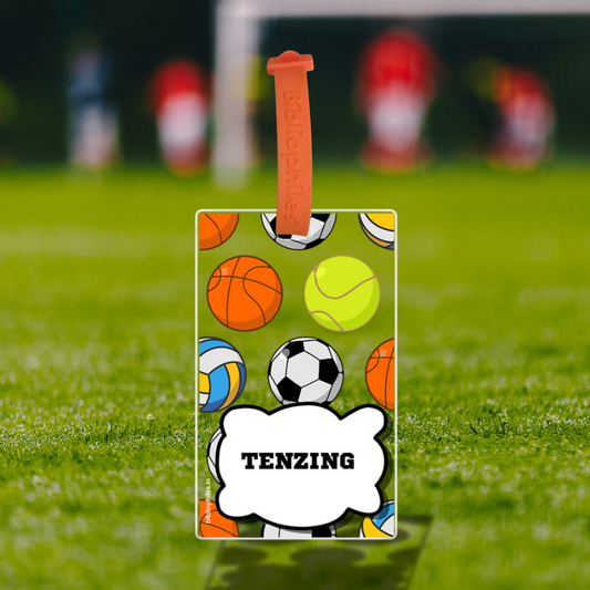 Luggage Tag - Football (Transparent Tag)