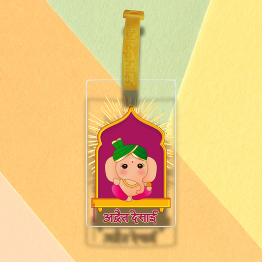 Luggage Tag - Ganesha (Transparent Tag)