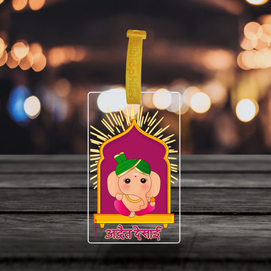 Luggage Tag - Ganesha (Transparent Tag)