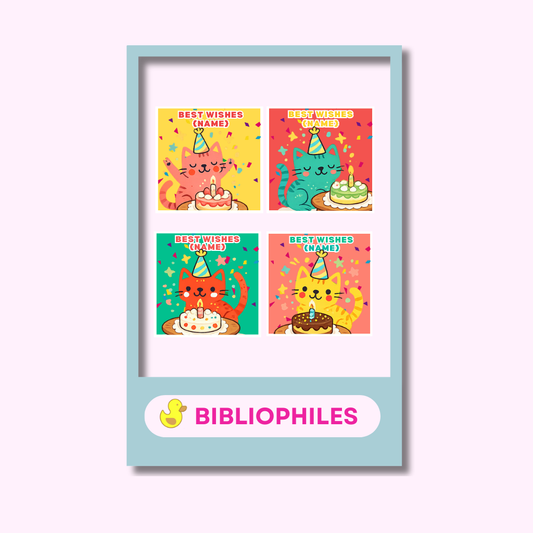 Kitty Cats Personalised Gift Tag Stickers