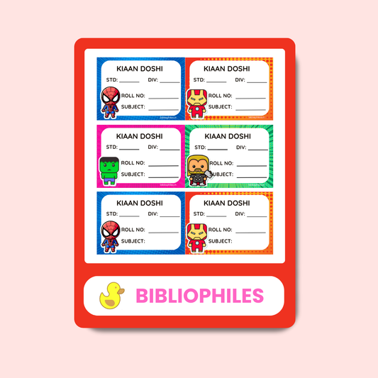 Superhero Book Labels | Personalised Superhero Labels