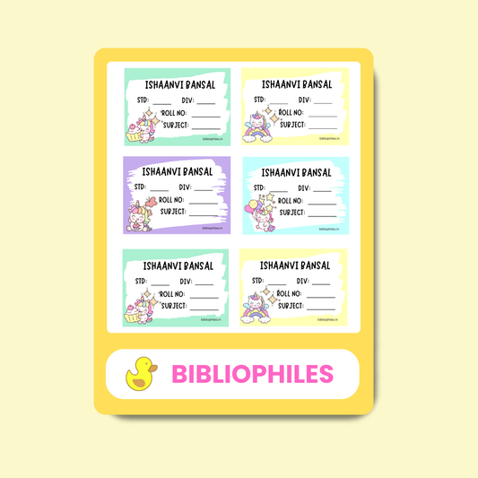 Unicorn Book Labels | Personalised Premium Labels