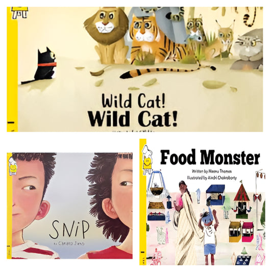 Pack of 3 : Wild cat ;Wild cat! | Snip| Food Monster