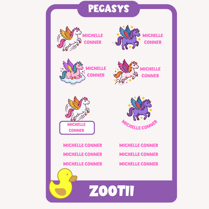 Mix Transparent Labels (Pack of 14 Labels) - Pegasys