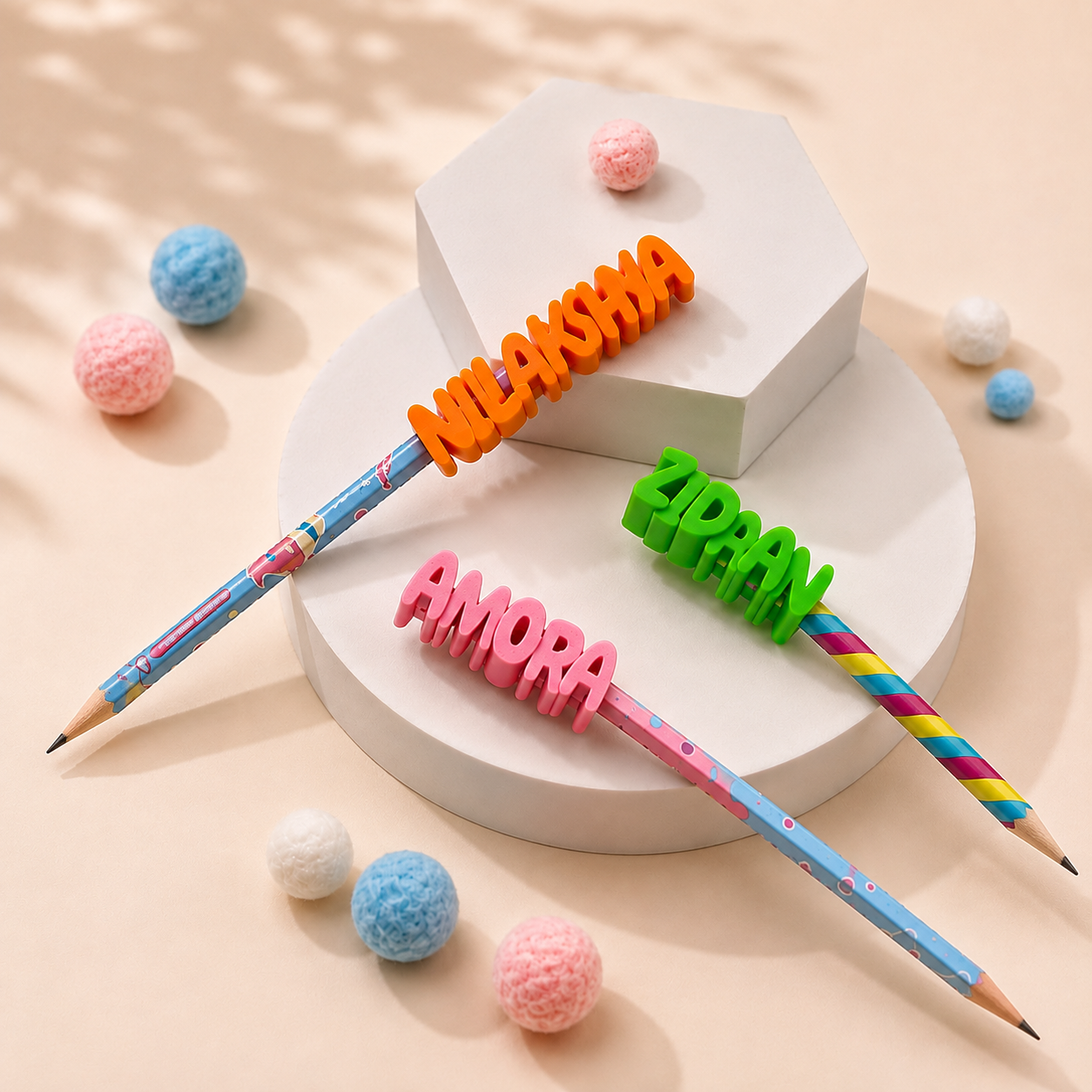 Pencil Toppers Bubble -  Green (Pack of 2)