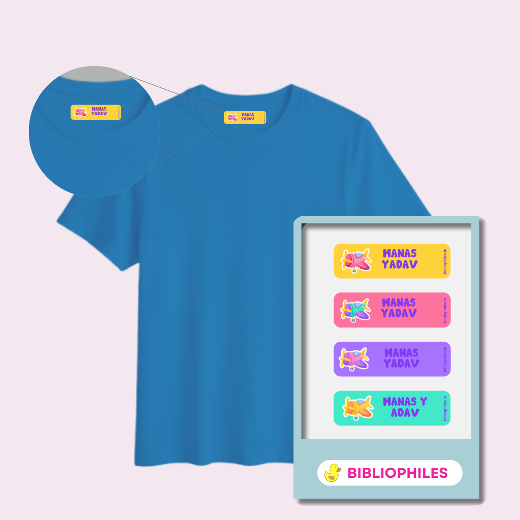 Starting the School Combo - Planes (Transparent Label Bag Tag Cloth Labels Book Labels) (Copy) (Copy)