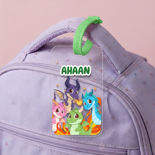 Luggage Tag - Dragon (Transparent Tag)