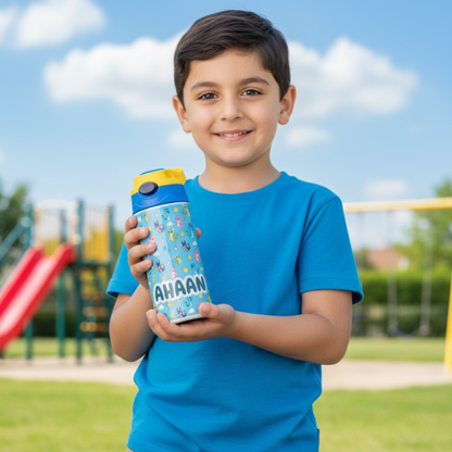 Dragon Personalised Water Bottle (Dragon-Blue)