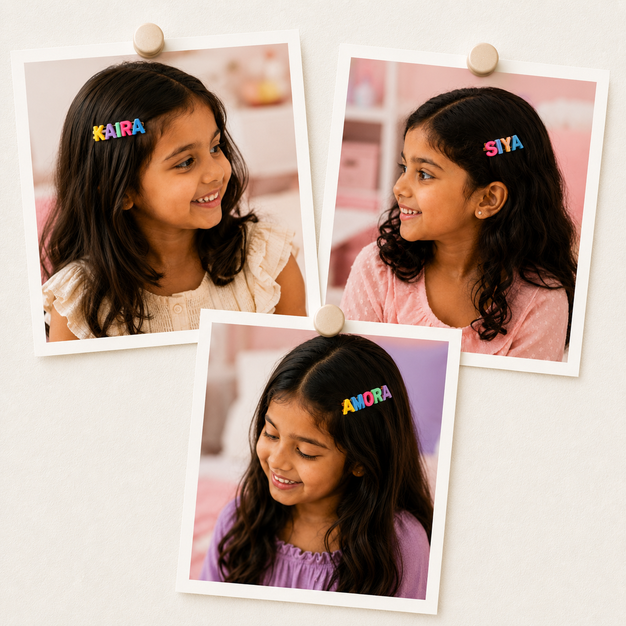 Hair Clips - Alphabets Pastel (Pack of 2)